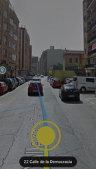 Calle para coches y no para personas