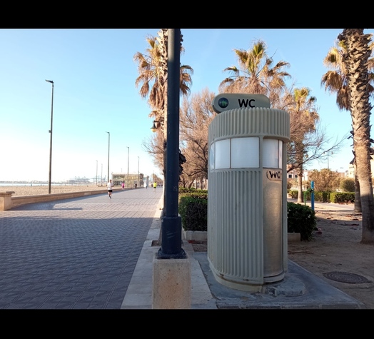 Baño público fuera de servicio