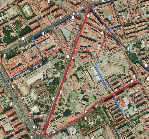 trazado de carril bici