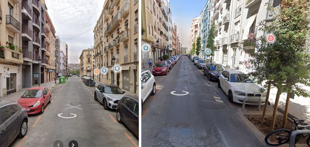 Parte sin arboles / parte con arboles