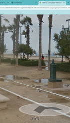 Carril bici encharcado, embarrado