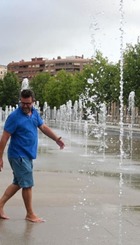 Fuente de chorros del Parque Central